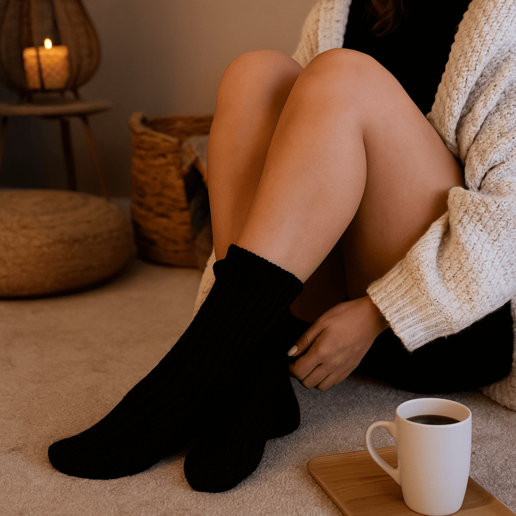 100% Wool Home Socks – Warm, Breathable & Cozy Comfort