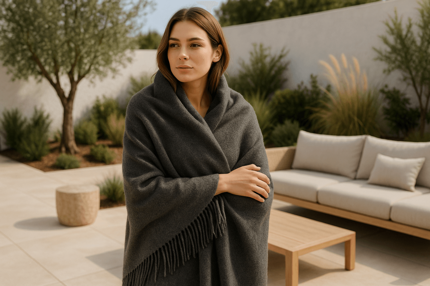 Wool Blanket In Solid Grey – Minimalism, Warmth And Comfort For Your Home