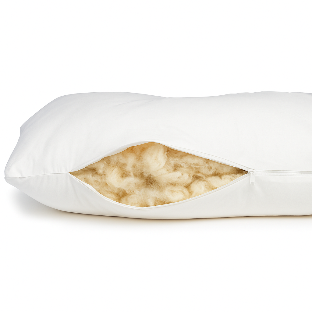 Възглавница За Кърмене С Вълнен Пълнеж И Памучен Калъф – 70X65X27 См, Ергономична И Ръчно Изработена