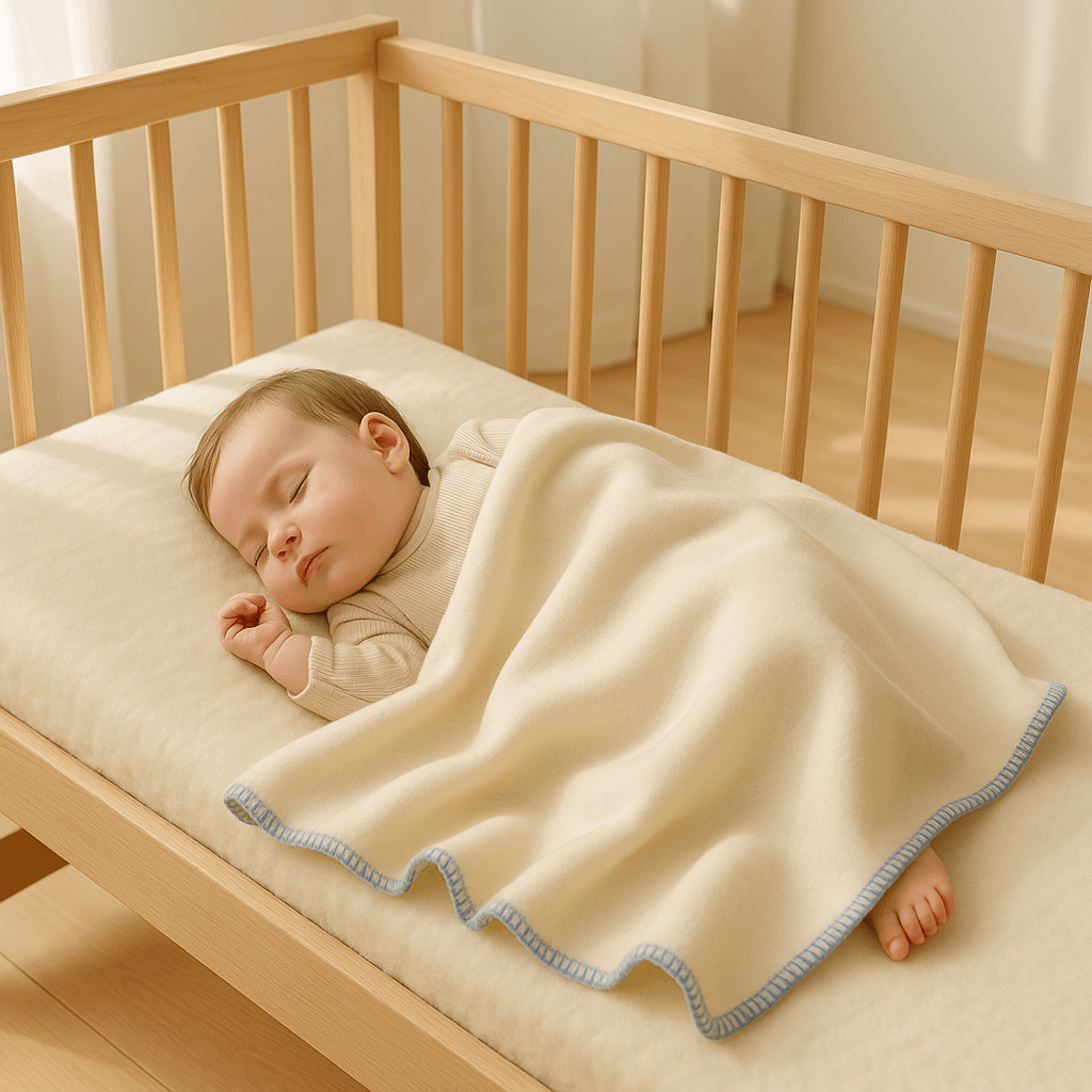 Luxury 100% Merino Wool Baby Blanket – Soft & Breathable – 75X85 Cm