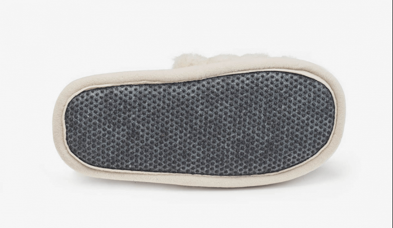 Wool Slippers With Open Toe – Ecru