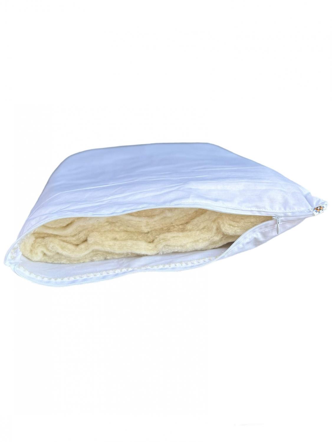 Тънка Възглавница С Пълнеж От Вълнена Вата 60/40 См