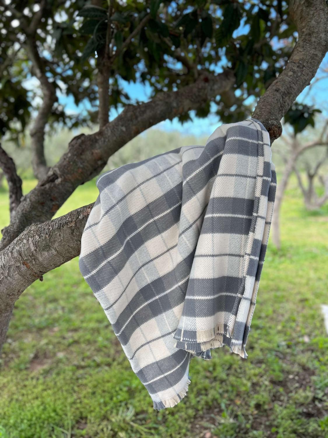 100% Cotton Plaid Blanket – 150X200 Cm, Soft & Breathable
