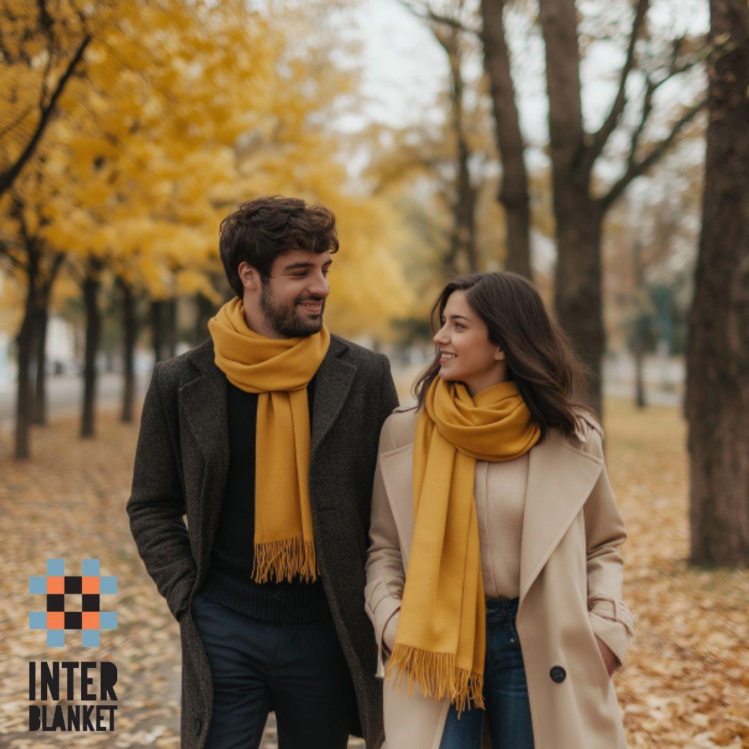 Luxurious Yellow Merino Wool Scarf: A Bold Touch Of Elegance And Warmth