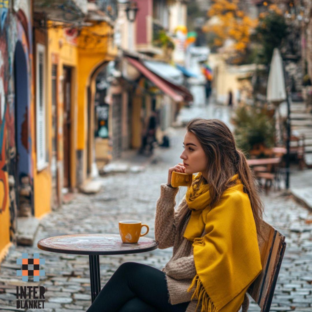 Luxurious Yellow Merino Wool Scarf: A Bold Touch Of Elegance And Warmth