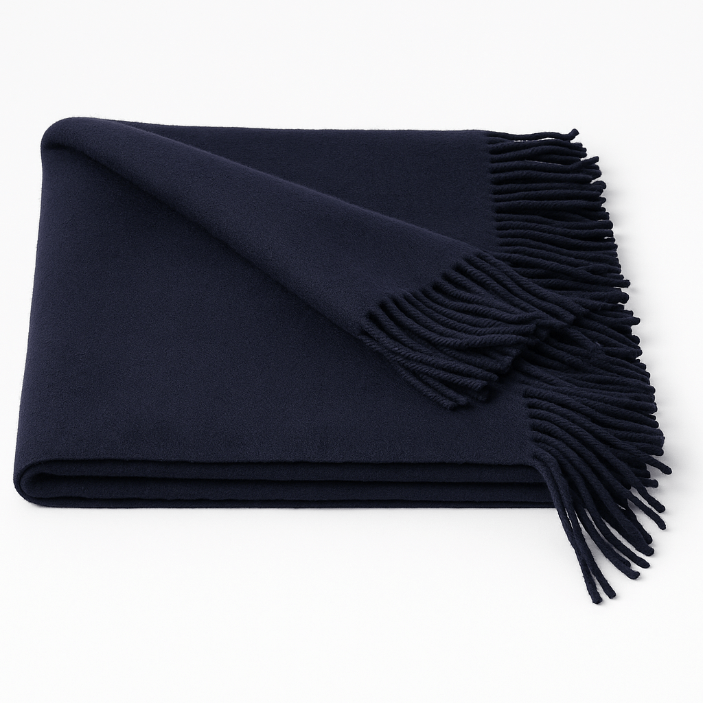 Луксозно Одеяло От 100% Мериносова Вълна, Черно, 150X200 См