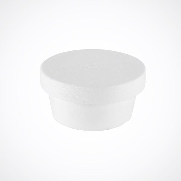 Кръгла Стиропорена Кутия За Сладолед Ø18 См – Вътрешен Ø16 См (100 Бр. В Кашон)