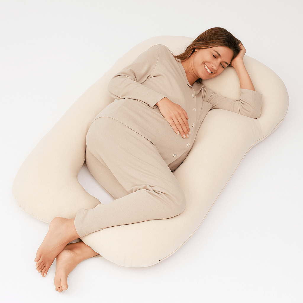 U-Образна Вълнена Възглавница За Бременни 90×130 См – Комфорт И Подкрепа През Всяка Седмица