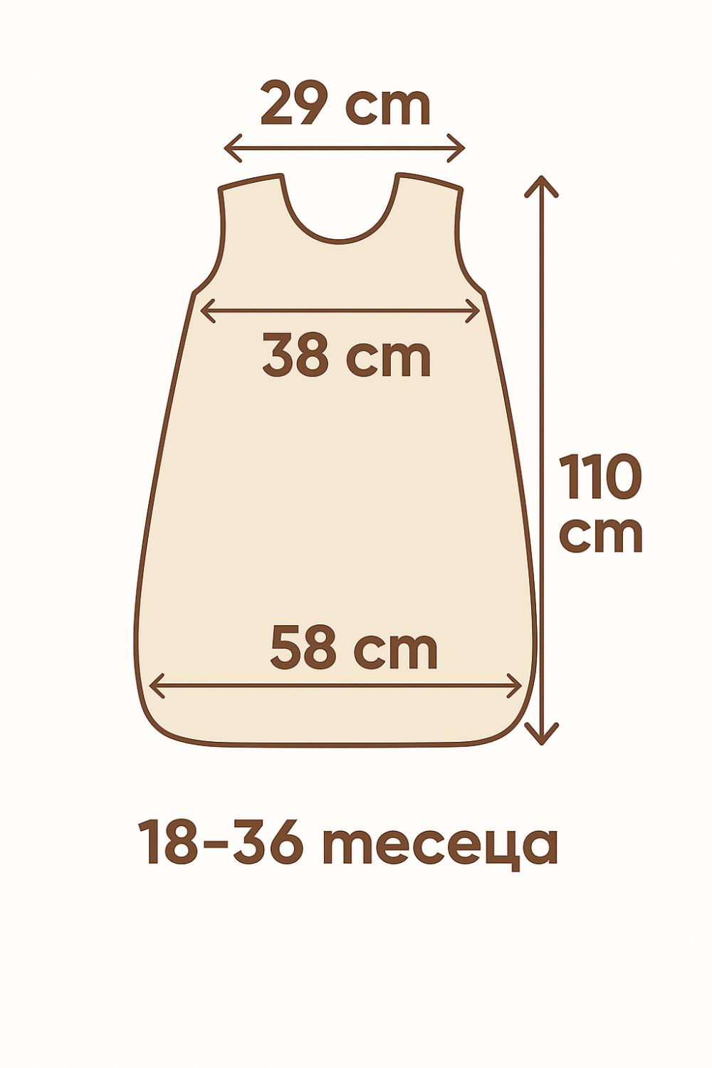 Нежно Бебешко Чувалче От 100% Вълна – Топлина, Комфорт И Сигурен Сън | Размер 110/58 См