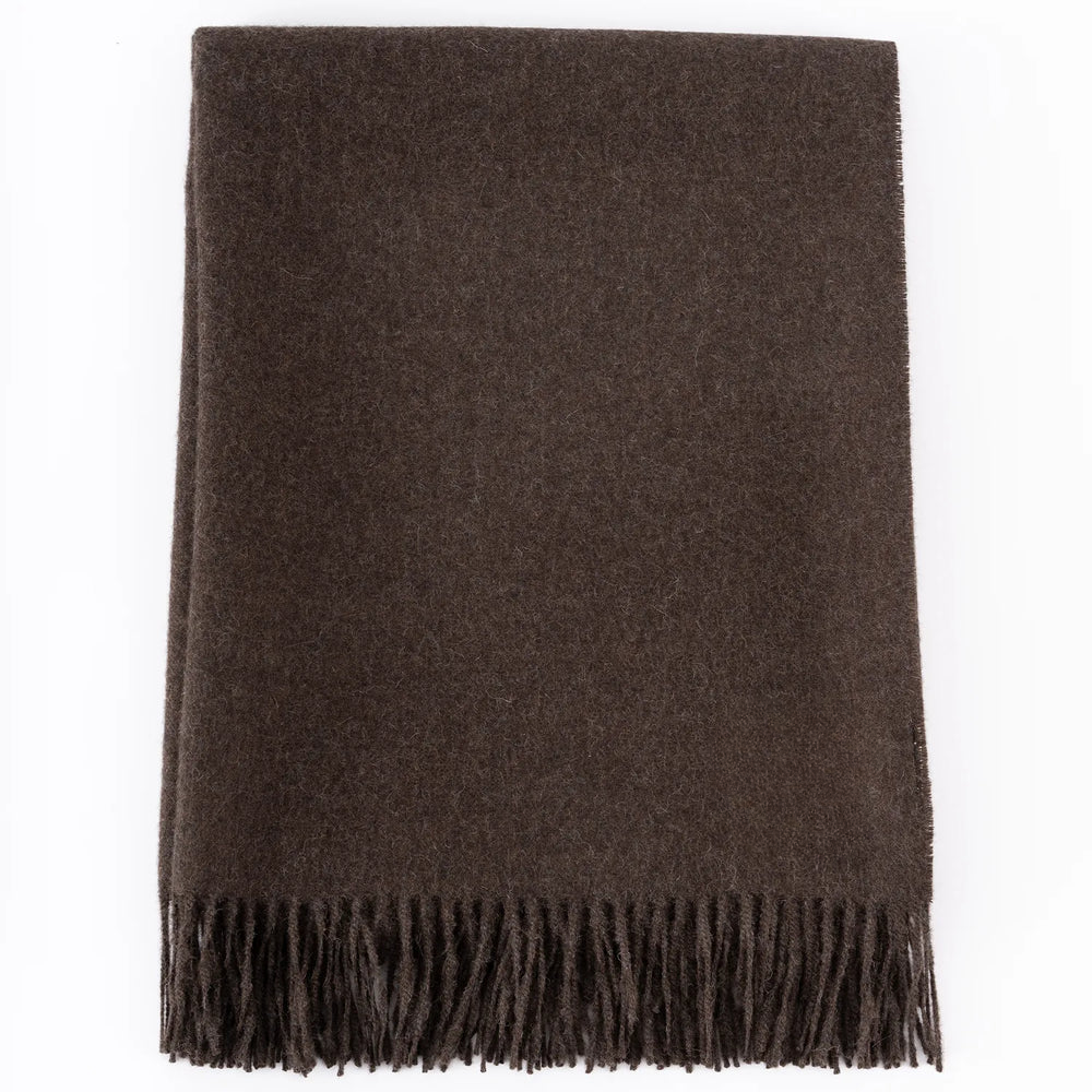 Луксозно Одеяло От 100% Бейби Алпака Вълна – Кафяв | 130×180 См, 500 Г