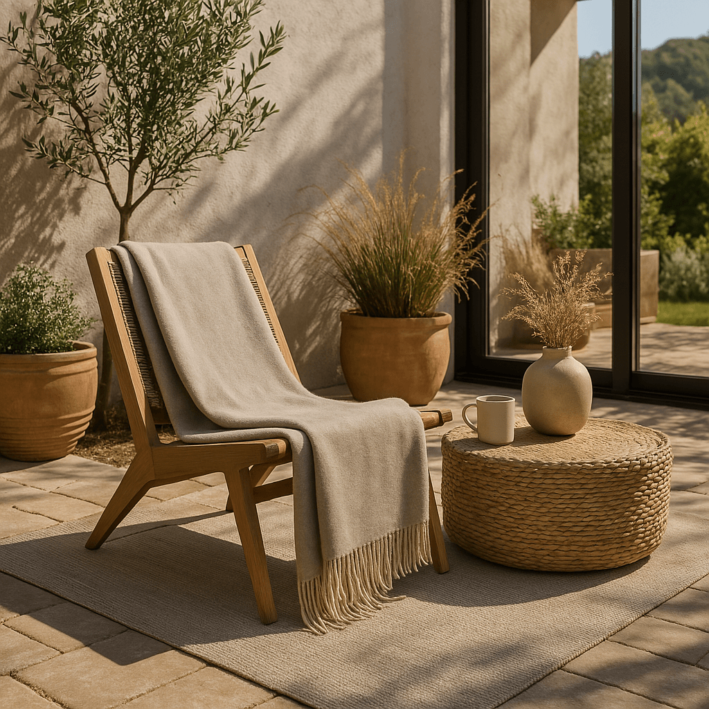 Luxury Cashmere & Merino Wool Blanket – 140X200 Cm | Natural Beige | Soft, Warm & Elegant