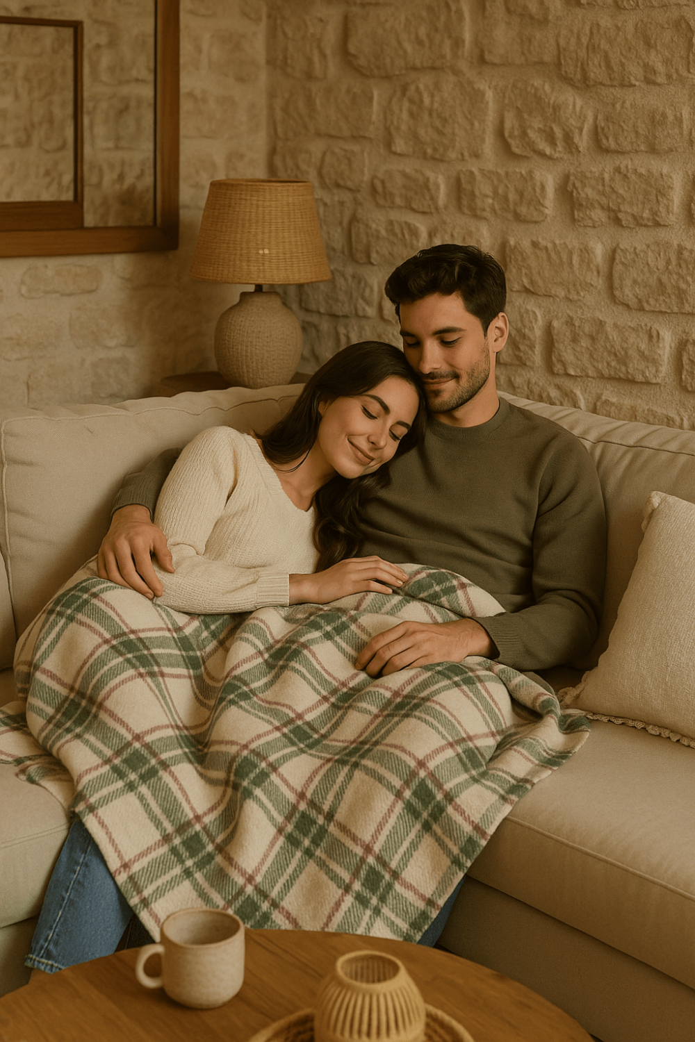 Traditional Wool Blanket 150X200 Cm – 100% Natural Wool With Classic Plaid Design