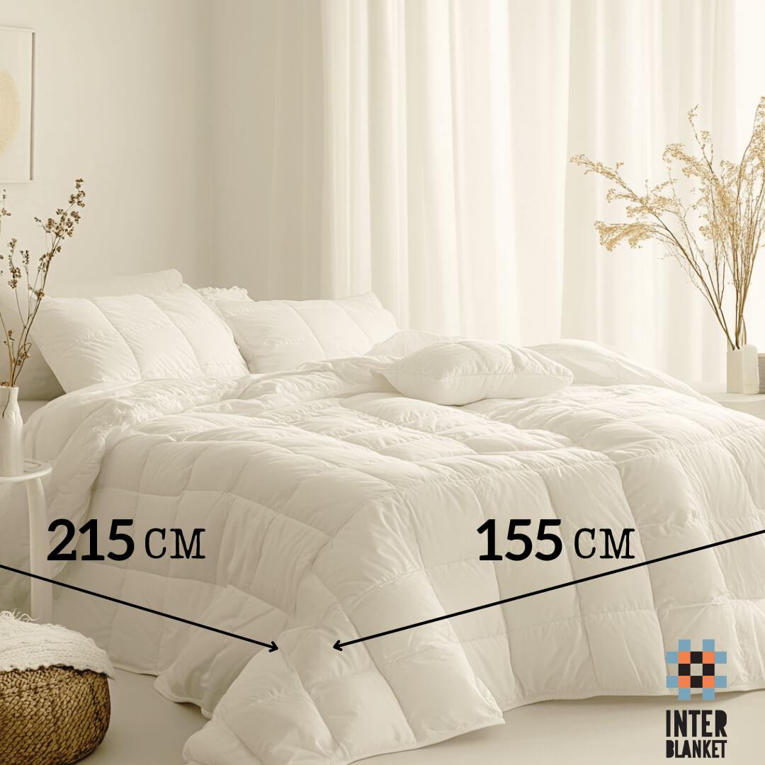 100% Олекотена Вълнена Завивка – 155X215 См – 350 Г/М² – 4 Сезона