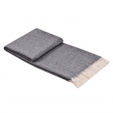 Luxury Merino Wool And Cashmere Blanket – 140X200 Cm | Dark Grey Elegant Design | Warm, Soft And Timeless