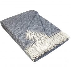 Wool Blanket “Diamond” In Grey And Beige – Style, Softness And Comfort For Your Home
