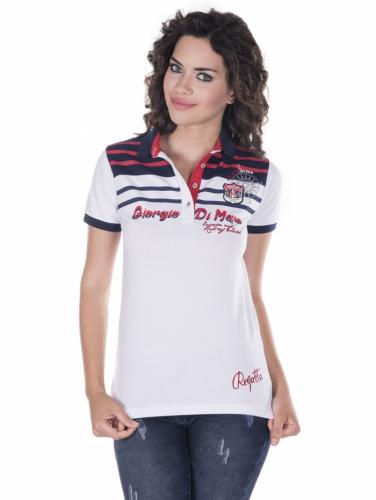 Damen Kurzarm Poloshirt Giorgio Di Mare