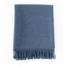 Луксозно Одеяло От 100% Бейби Алпака Вълна – Син Цвят | 130×180 См, 500 Г