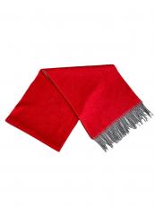 Reversible Merino Wool Scarf: Luxurious Warmth And Style In Vibrant Red And Sophisticated Grey