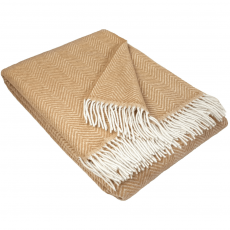 Light Brown Herringbone Wool Blanket – Softness, Elegance And Comfort For Your Home