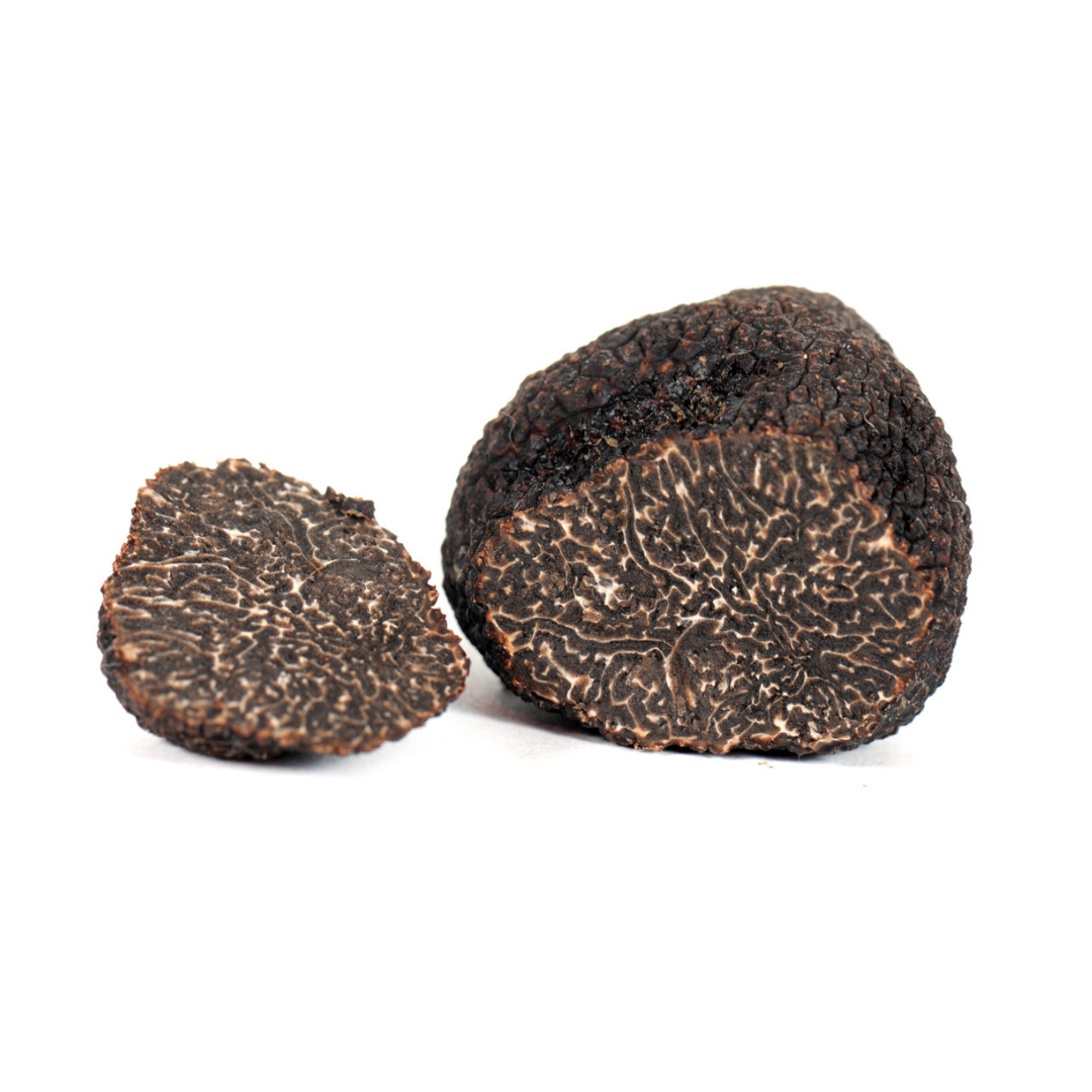 fresh black winter truffles ( tuber melanosporum ) 30 gr / 1_1 oz