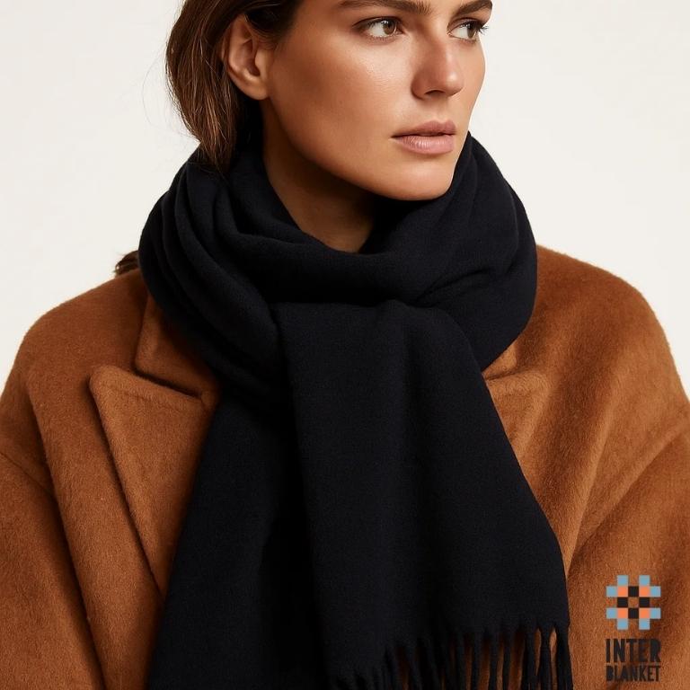Black Merino Wool Scarf: Timeless Elegance & Sophistication