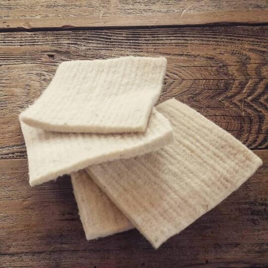 Natural Wool Sponges – 4 Pack | Eco-Friendly & Biodegradable Cleaning Pads