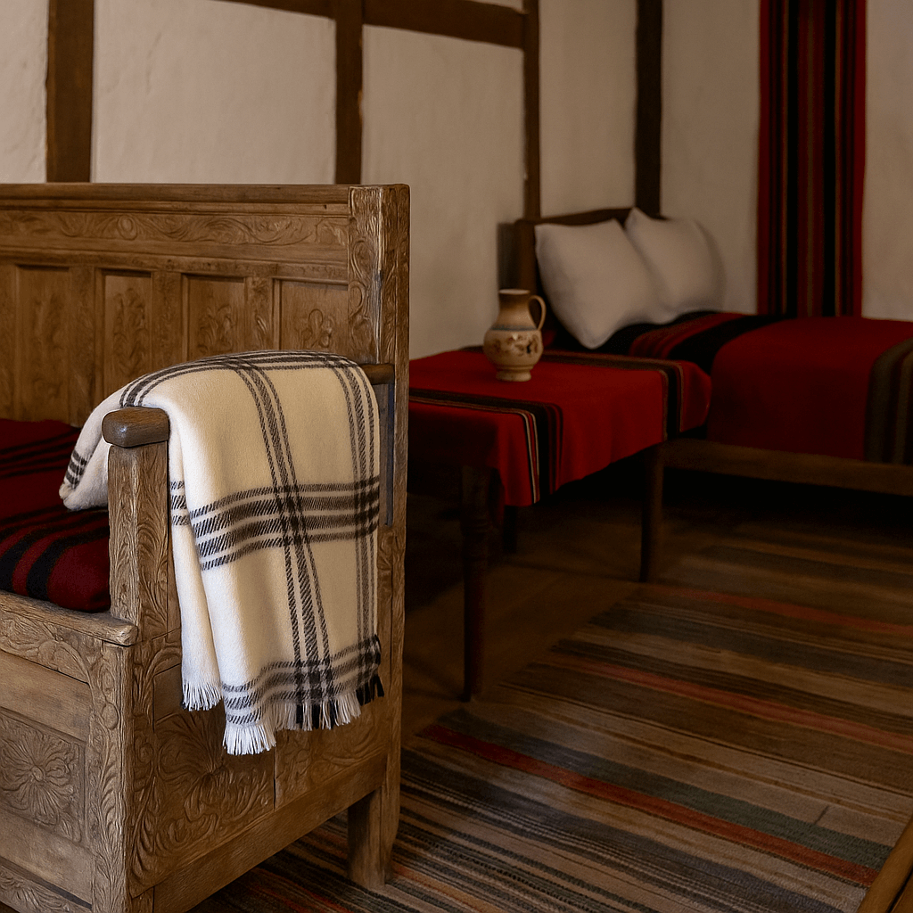 Traditional Bulgarian Wool Blanket 150X200 Cm – 100% Natural Wool