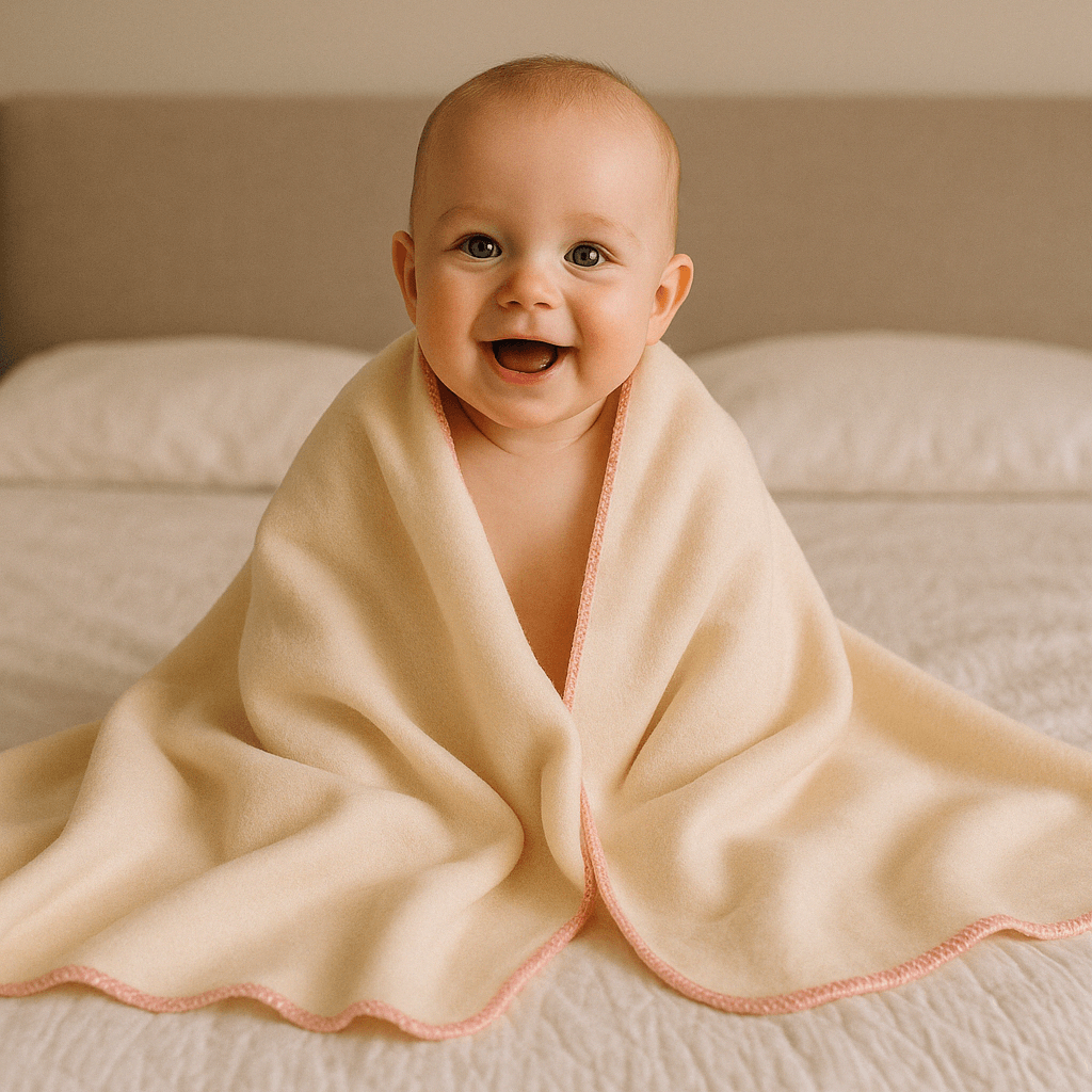 Luxuriously Soft 100% Merino Wool Baby Blanket – 75X85 Cm – Warm, Breathable & Gentle On Skin