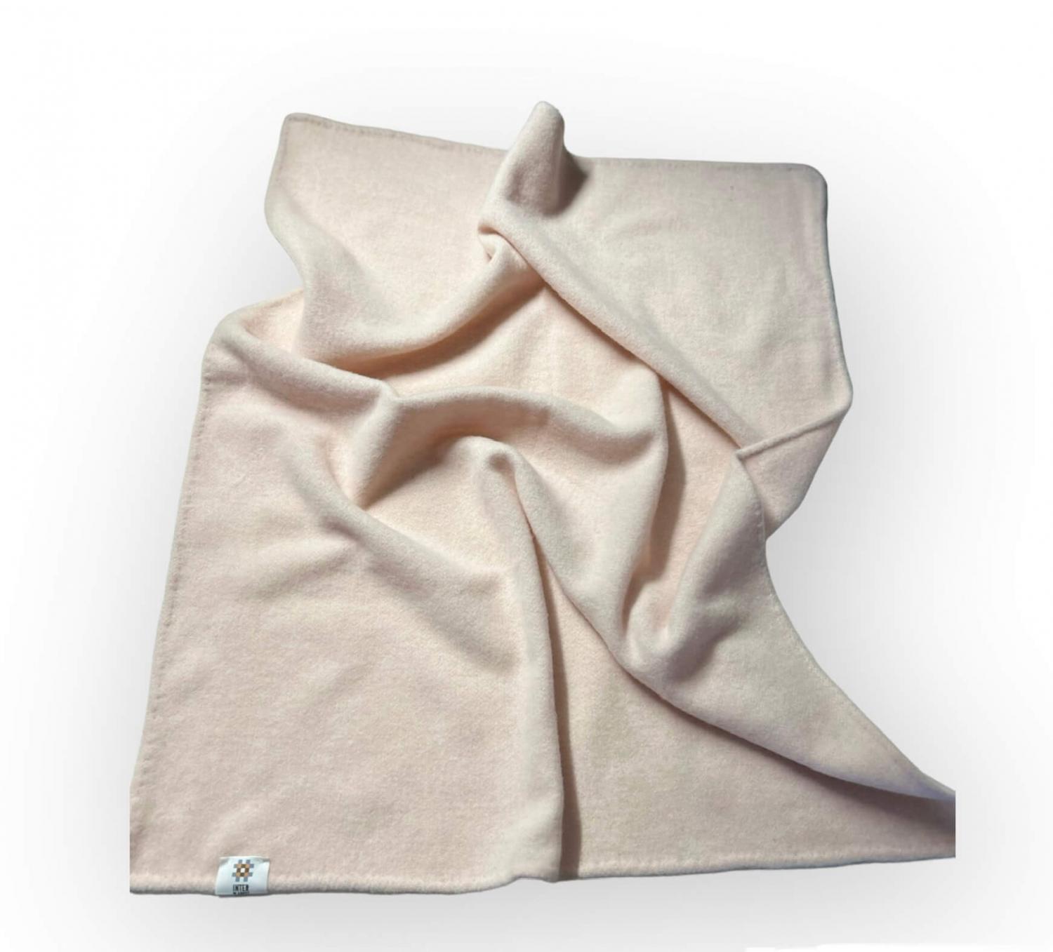 Baby Blanket In Merino Wool – Dusty Pink, 75X85 Cm