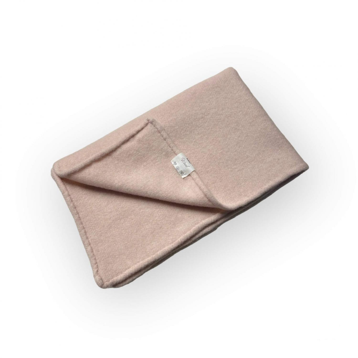 Baby Blanket In Merino Wool – Dusty Pink, 75X85 Cm