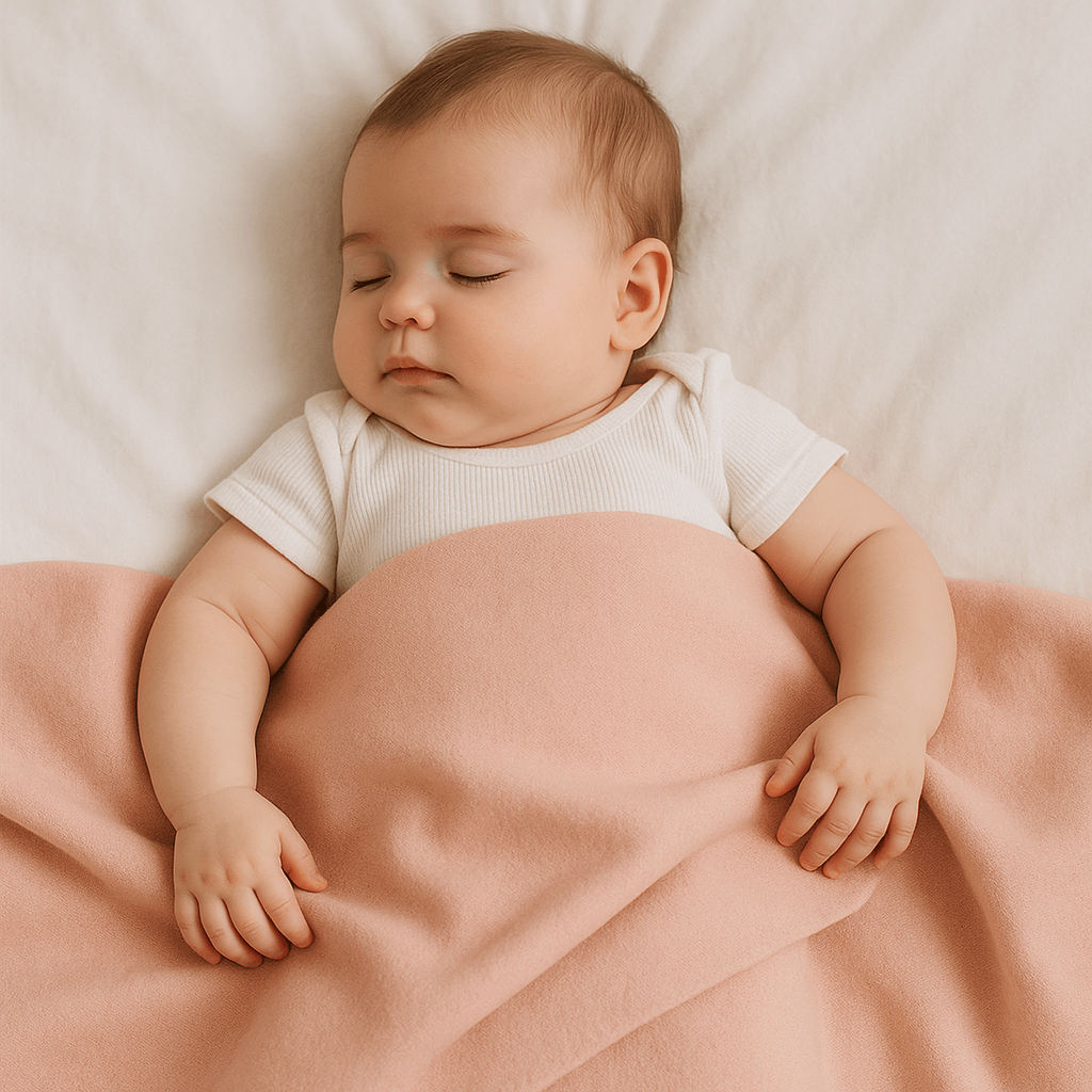 Baby Blanket In Merino Wool – Dusty Pink, 75X85 Cm