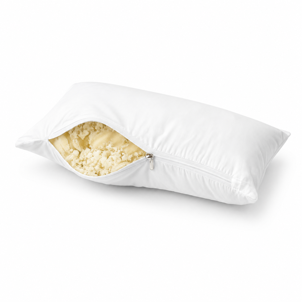 Almohada Para Dormir De Lado – 50% Lana Merina Y 50% Escamas De Látex Natural
