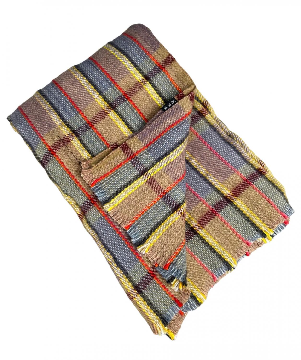 100% Wool Blanket: Vintage Elegance With Traditional Plaid Design