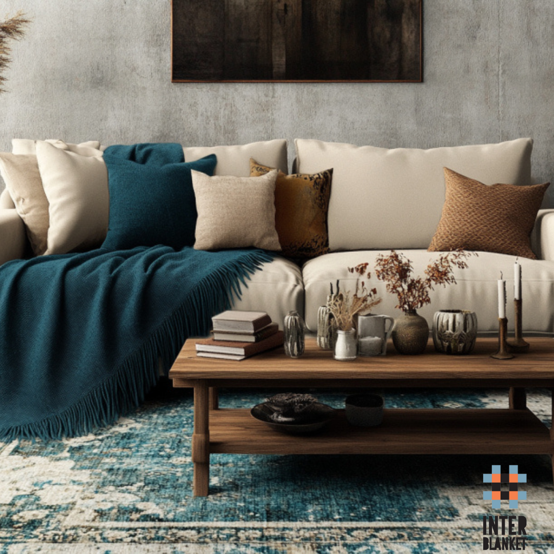 Luxury 100% Merino Wool Blanket With Fringe - Dark Green, 150X200 Cm, Super Soft And Warm