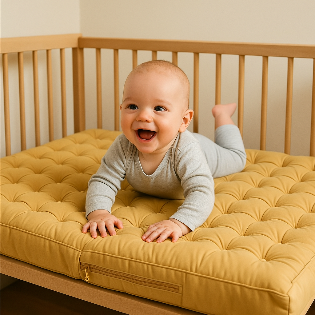 Бебешко Матраче С Пълнеж 100% Вълна 60/120 См Височина 13 См.