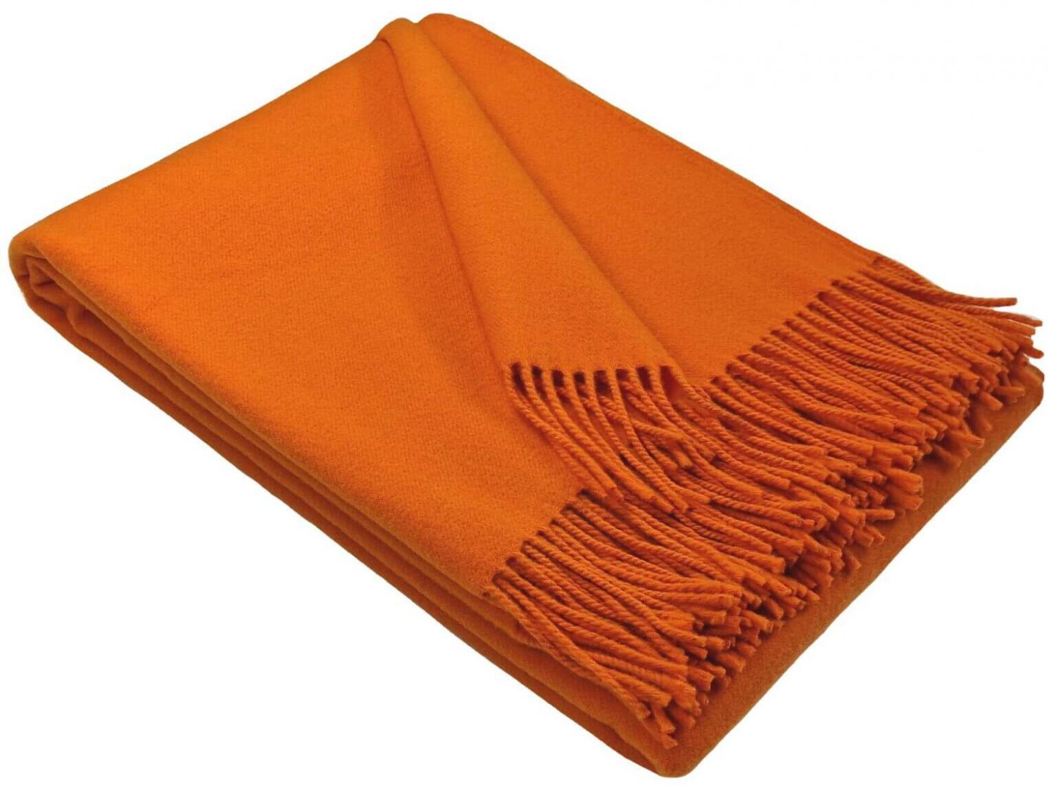 100% Merino Wool Blanket Orange 150X200 Cm