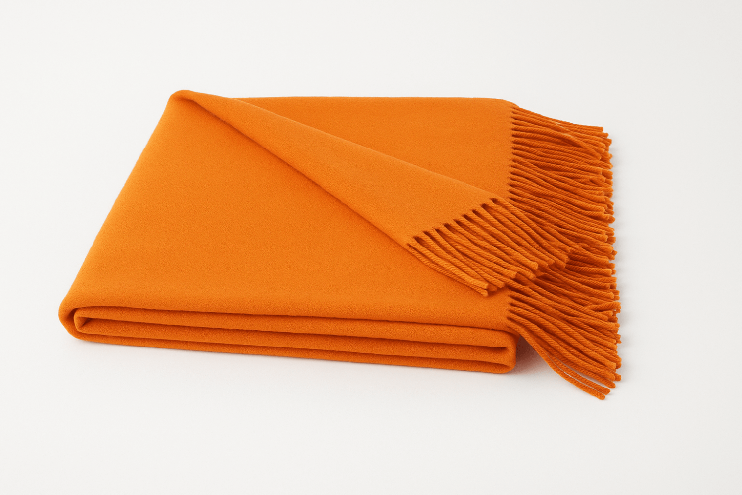 100% Merino Wool Blanket Orange 150X200 Cm