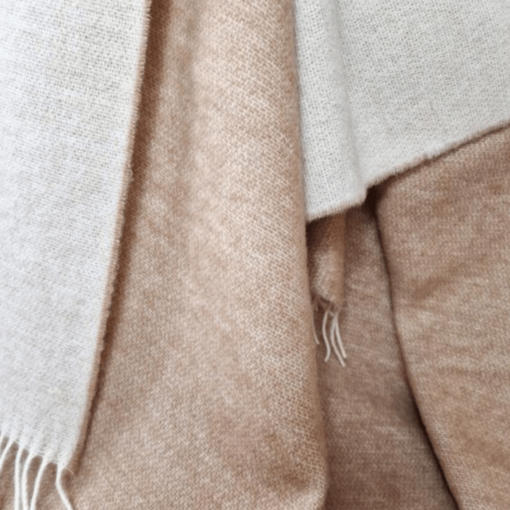 Premium 100% Wool Blanket 150X200 Cm – Soft, Warm & Natural Throw With Fringes