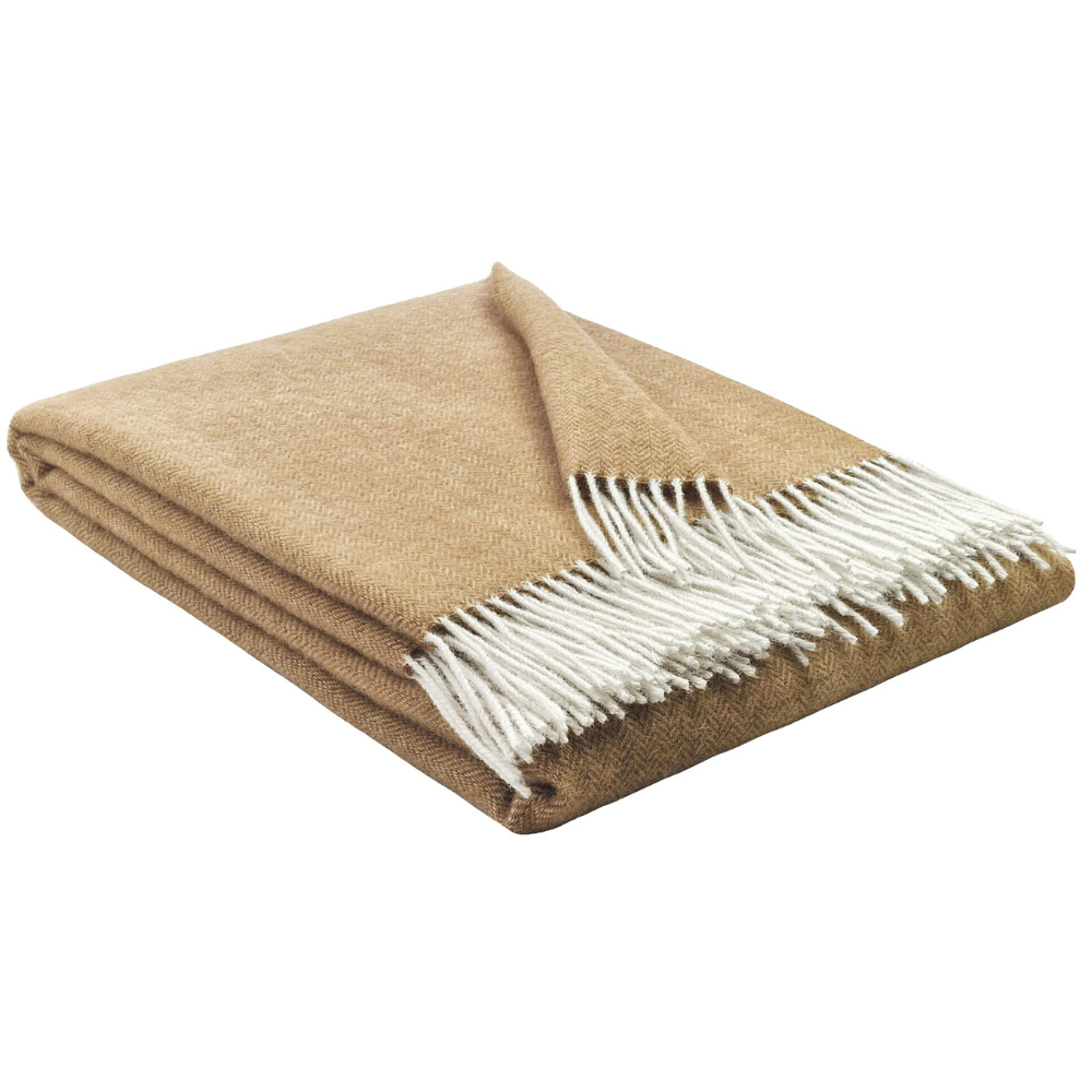 Natural Wool Blanket 150×200 Cm – 100% Pure Wool, Soft & Warm Throw