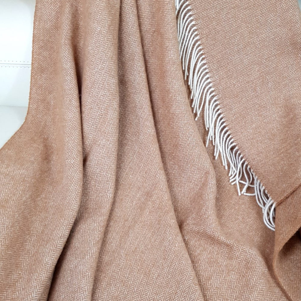 Natural Wool Blanket 150×200 Cm – 100% Pure Wool, Soft & Warm Throw