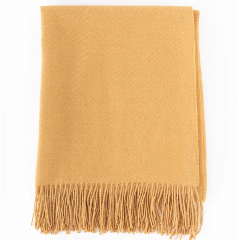 Луксозно Одеяло От 100% Бейби Алпака Вълна – Жълт Цвят | 130×180 См, 500 Г