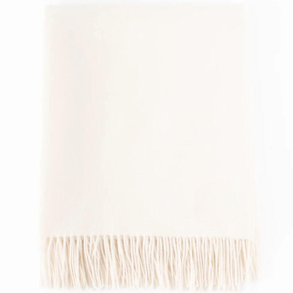 Луксозно Одеяло От 100% Бейби Алпака Вълна – Бяло | 130×180 См, 500 Г