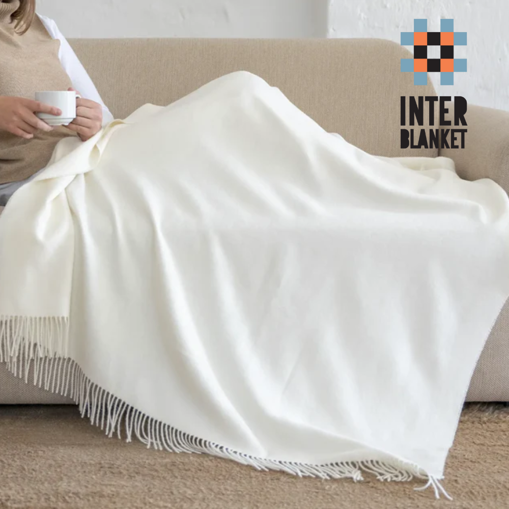 Луксозно Одеяло От 100% Бейби Алпака Вълна – Бяло | 130×180 См, 500 Г