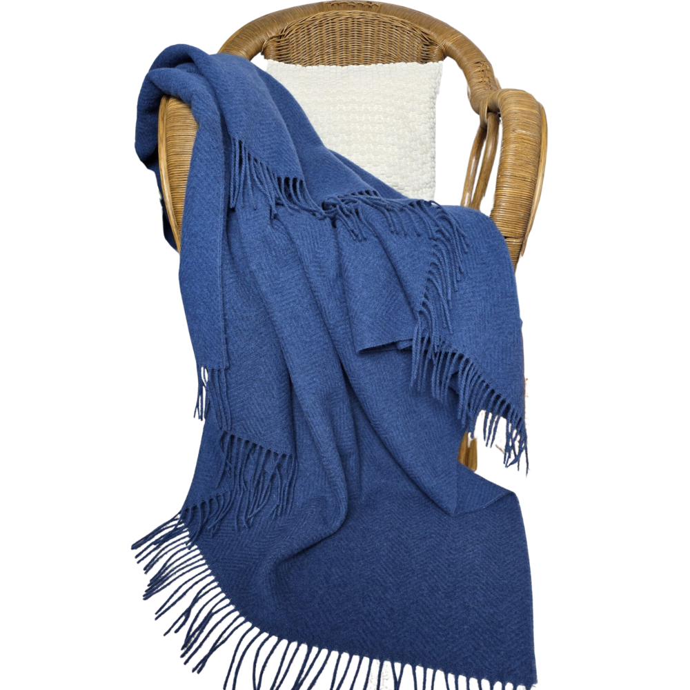Natural Wool Blanket 150×200 Cm – 100% Pure Wool, Soft & Warm Throw