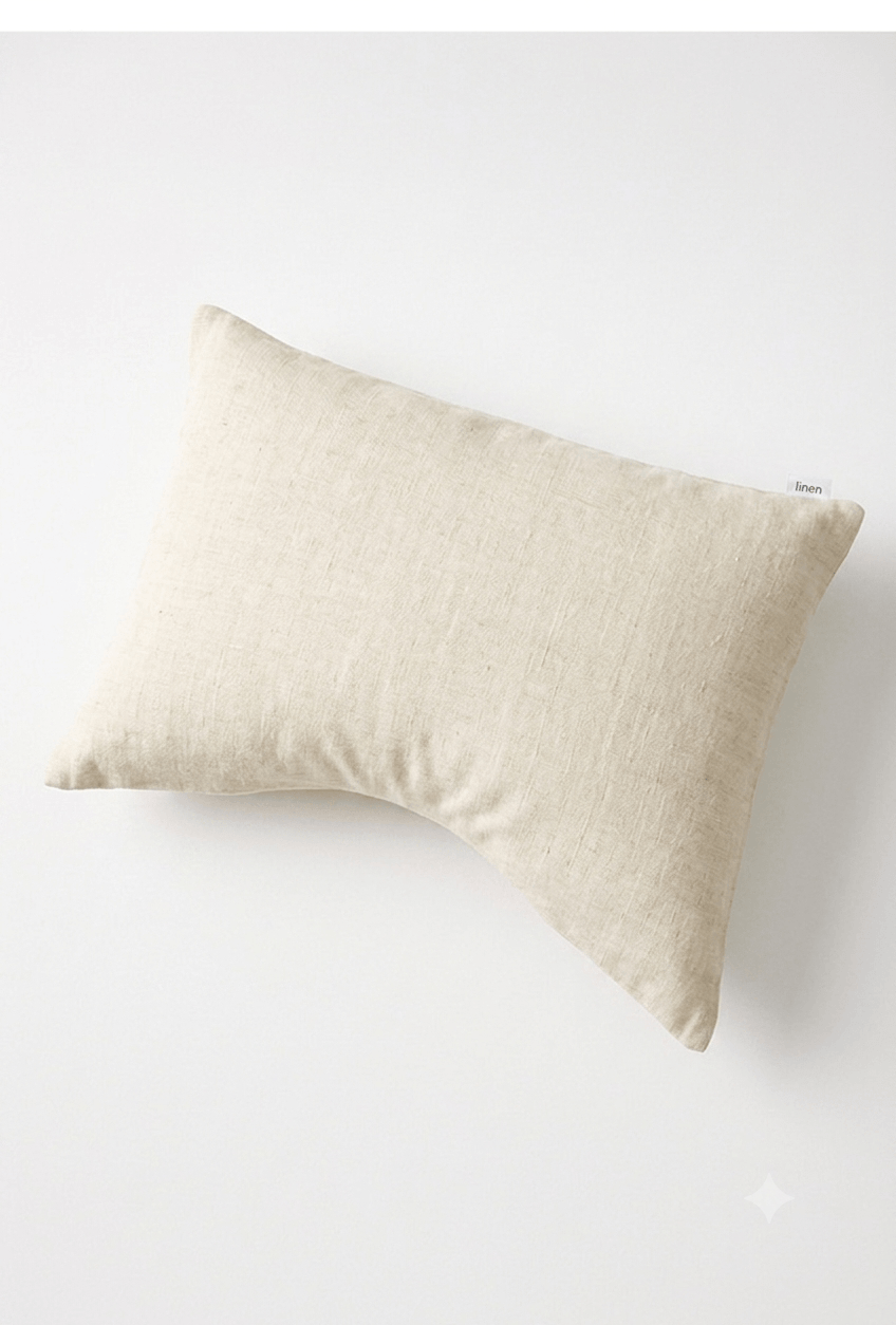 Side Sleeping Pillow With Linen Cover And Natural Merino Wool Filling – Adjustable Comfort For A Better Night’s Sleep