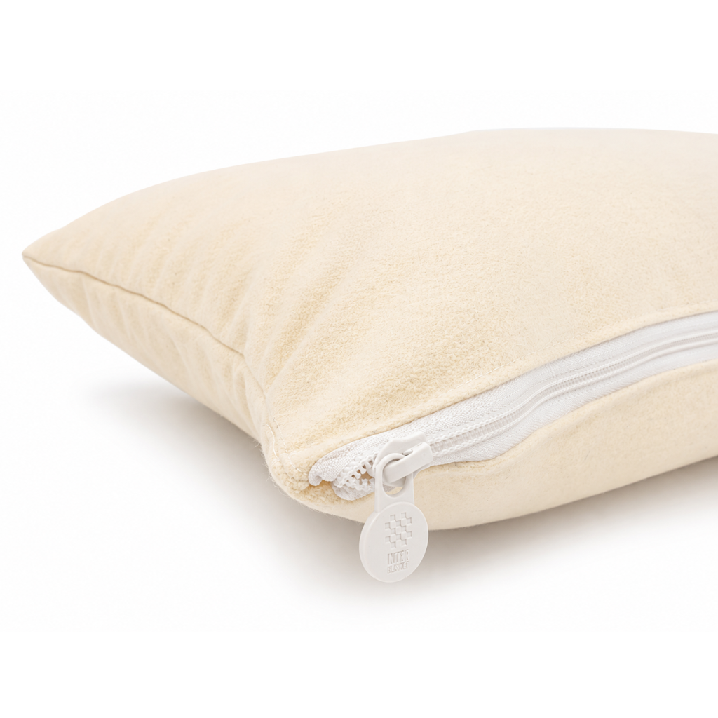 Вълнена Възглавница Interblanket 60×40 См С Цип – 100% Мерино Вълна И Регулируем Комфорт