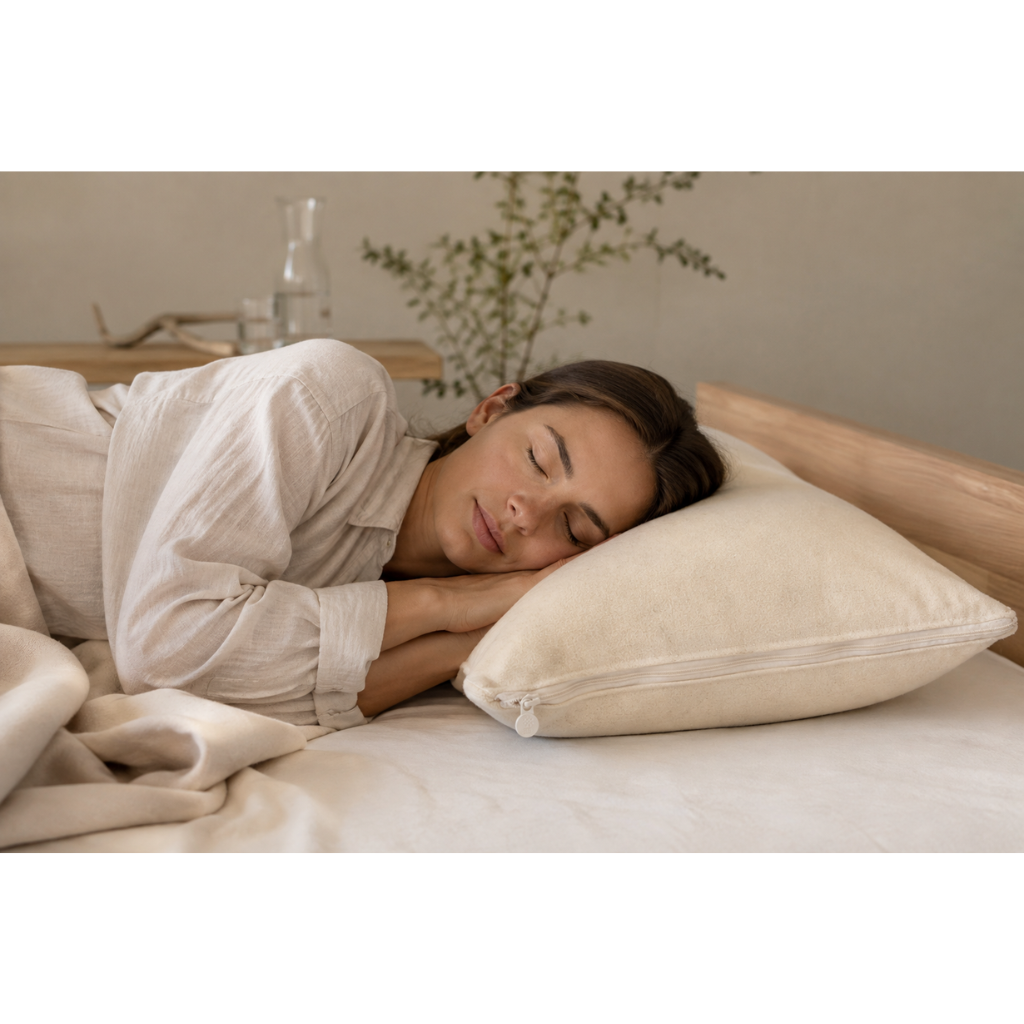 Вълнена Възглавница Interblanket 60×40 См С Цип – 100% Мерино Вълна И Регулируем Комфорт