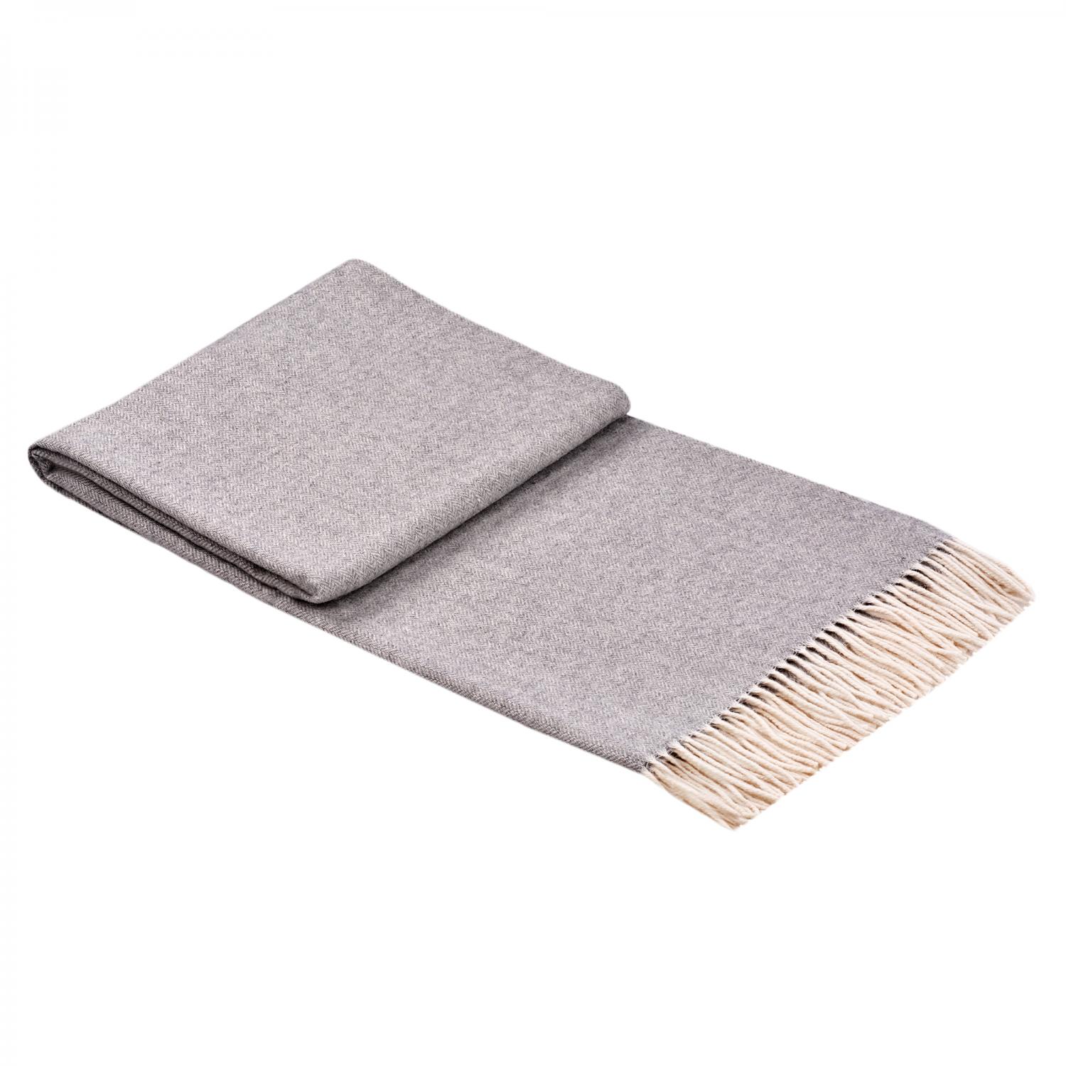 Луксозно Кашмирено Одеяло В Светлосиво – 140X200 См | Меко, Топло И С Елегантни Ресни