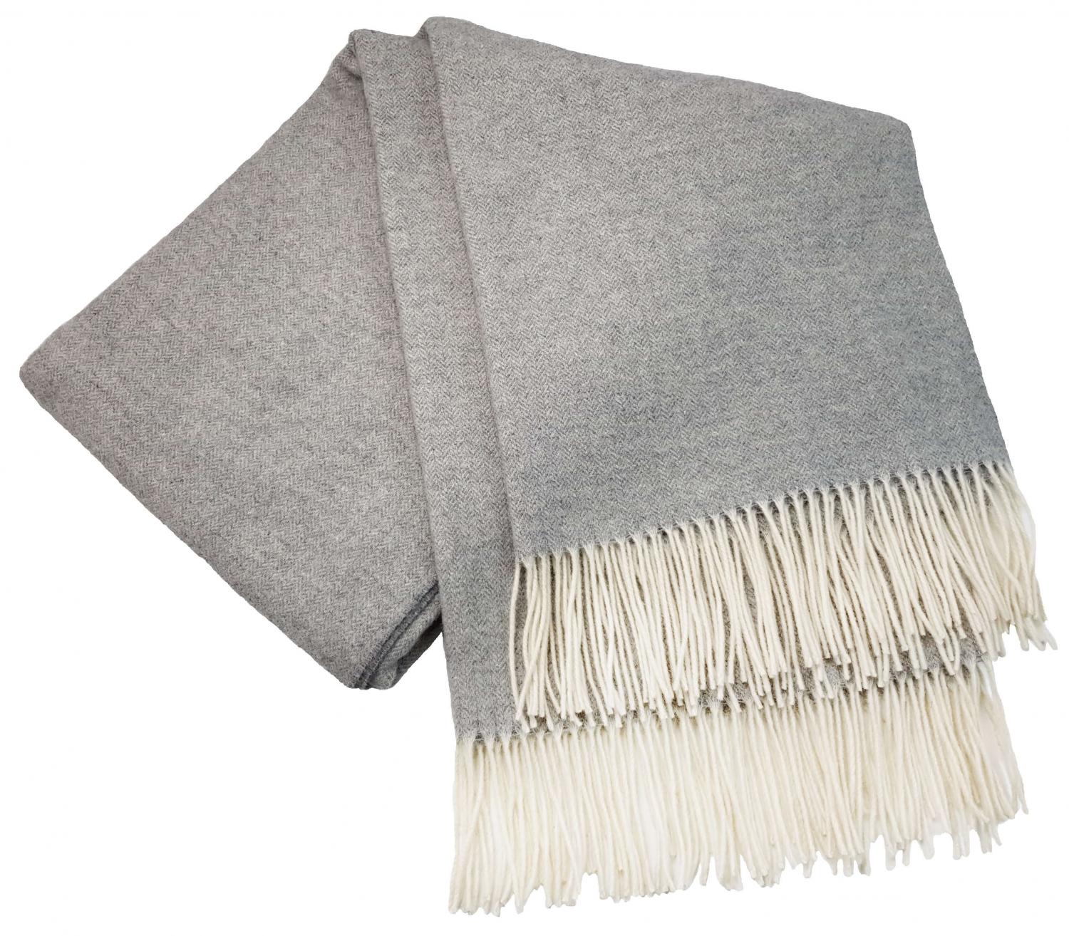 Луксозно Кашмирено Одеяло В Светлосиво – 140X200 См | Меко, Топло И С Елегантни Ресни