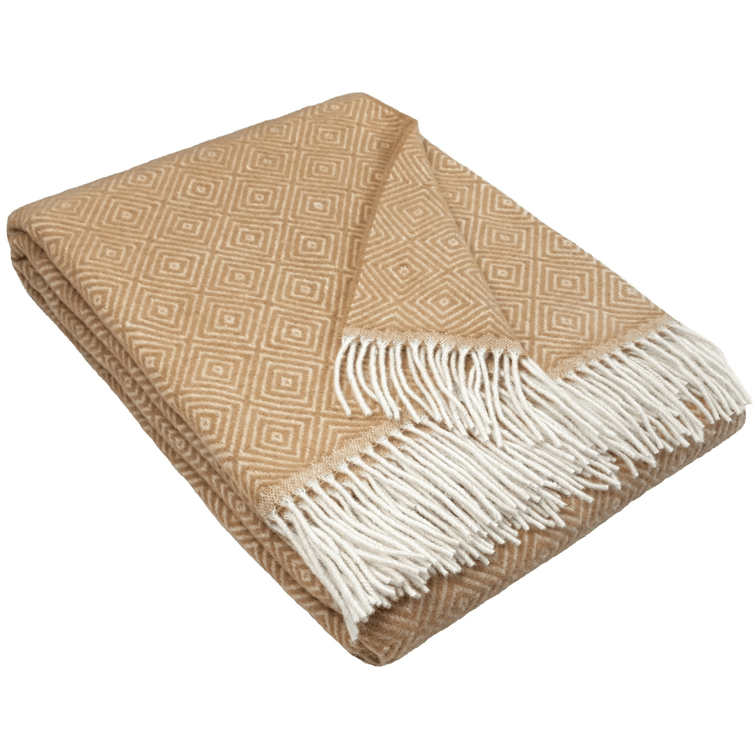 Natural Wool Blanket Throw Verona Style